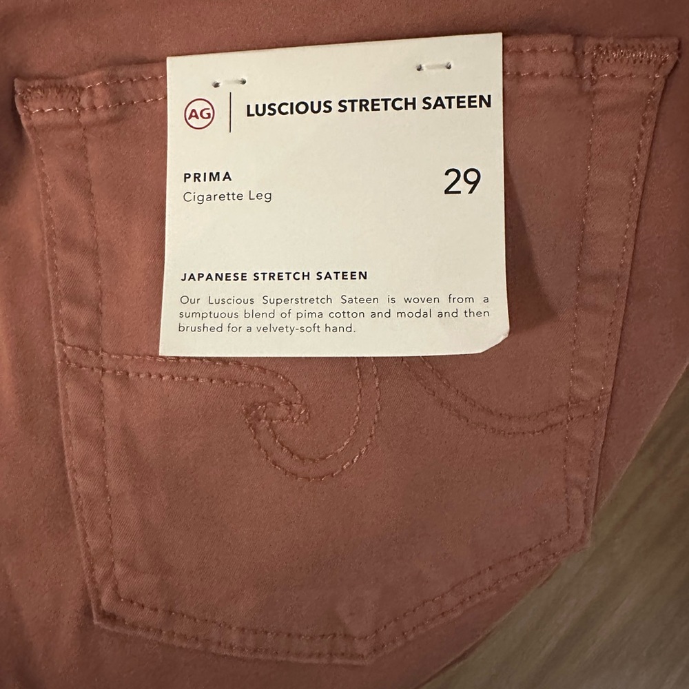 NWT- Ag Adriano Goldschmied - Pink Cigarette Jeans - size 29 - Picture 9 of 10